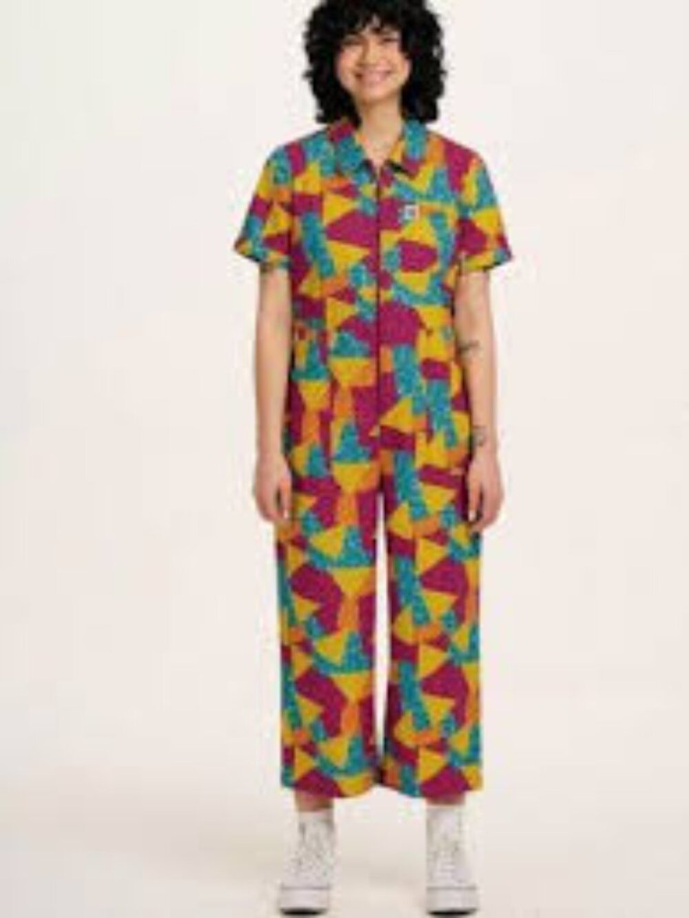Lucy & Yak Ragan Jumpsuit Memphis Print UK 14/US 10 NWT Sold Out Organic Cotto - Picture 3 of 7